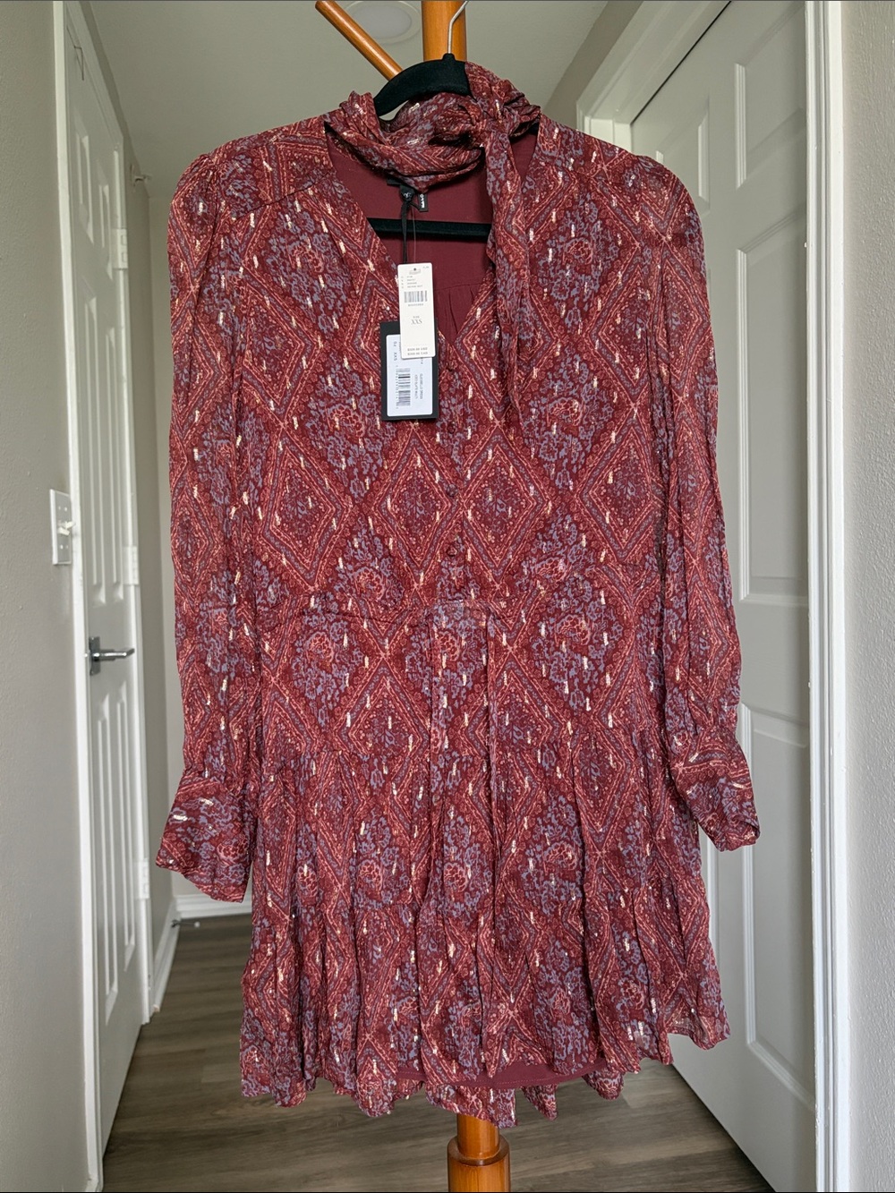 NWT Paige Dress XXS Cleobelle Dress Iced Slate Multi